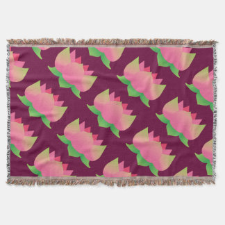Manta Tejida Flor rosa Lotus