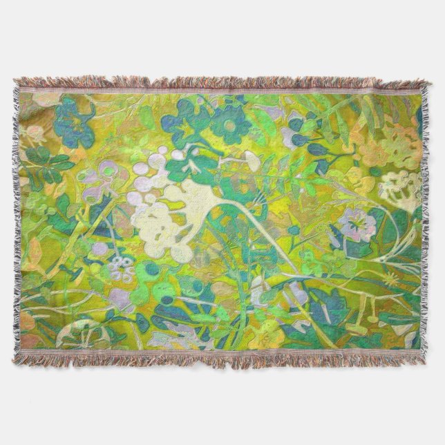 Manta Tejida Floral retro Wacky 2 (Anverso)