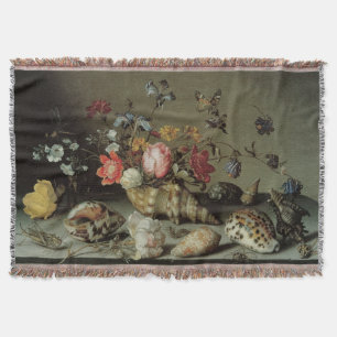 Manta Tejida Flores, Conchas e Insectos Balthasar van der Ast