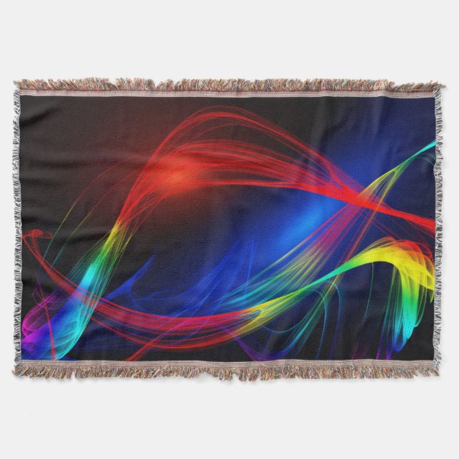Manta Tejida Fractal Art 10 Throw Blanket (Anverso)