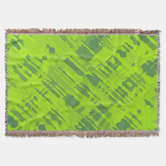 Manta Tejida Funny Splatter Pattern green + tu idea (Anverso)