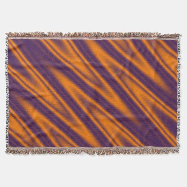 Manta Tejida Funny ZigZag Waves naranja violet + tu idea (Anverso)