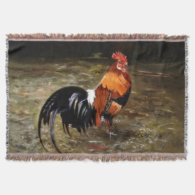 Manta Tejida Gallo/Galo/Rooster (Anverso)