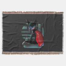 Gato negro Cyberpunk Ninja