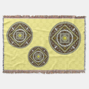 Manta Tejida Gemini Mandala Throw Blanket
