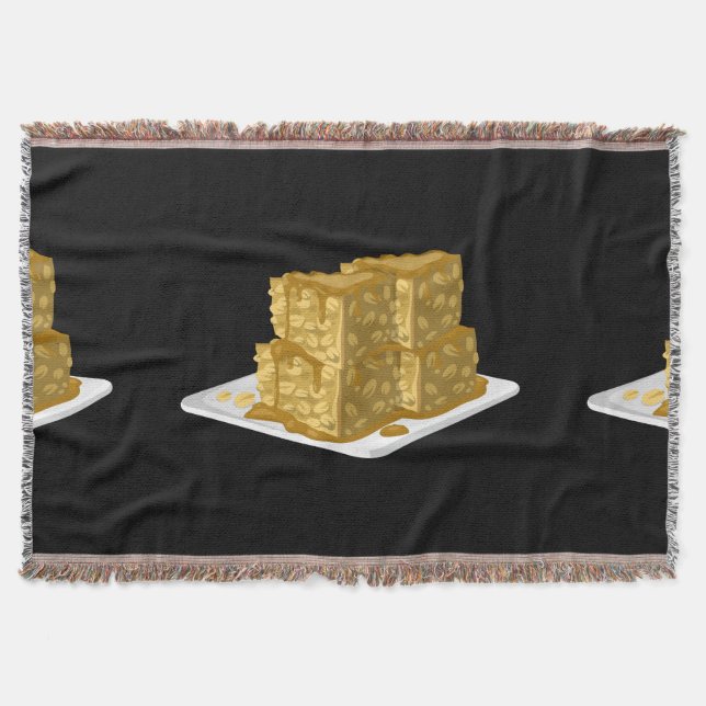 Manta Tejida Glitch Food avena (Anverso)