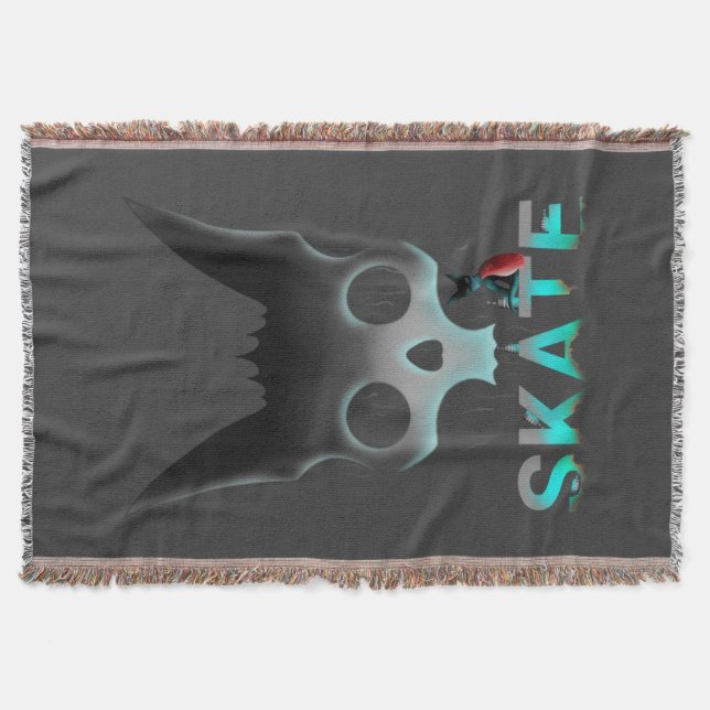 Manta Tejida Graffiti Skull (Anverso)