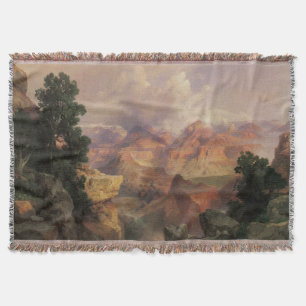Manta Tejida Gran Cañón de Thomas Moran, Paisaje Vintage