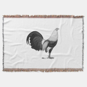 Manta Tejida Gris Duckwing del gallo de pelea