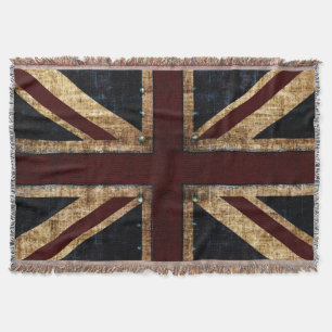 Manta Tejida Grunge Union Jack