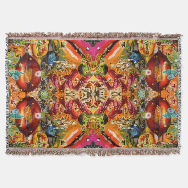 Manta Tejida Gusto cósmico de las ilustraciones curativas por (Anverso)