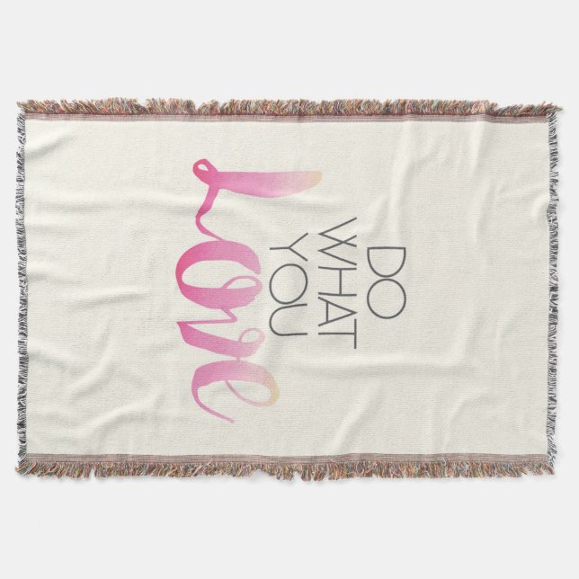 Manta Tejida Haga lo que usted amor 2 (Anverso)