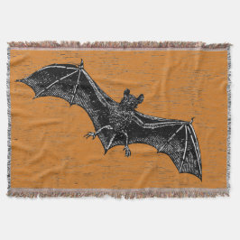 Manta Tejida Halloween Bat