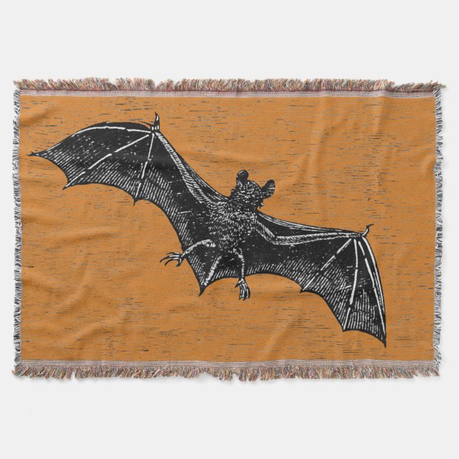 Manta Tejida Halloween Bat (Anverso)