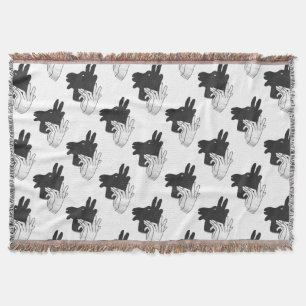 Manta Tejida Hand Silhouette Billy Goat Gray