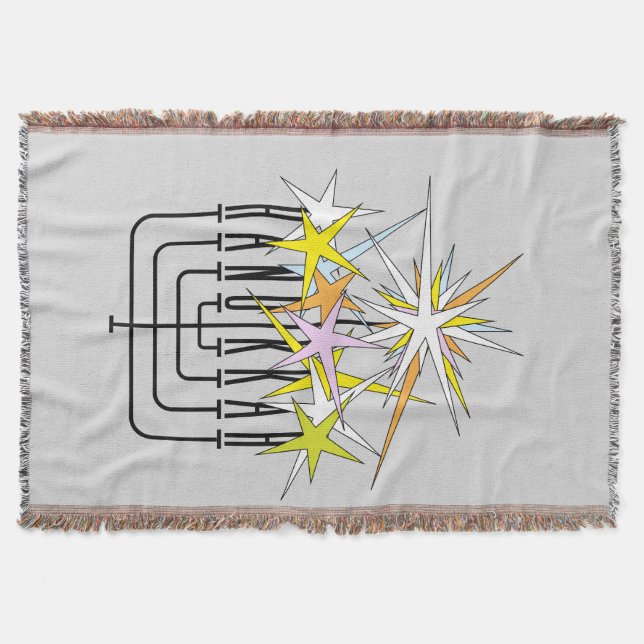 MANTA TEJIDA HANUKKAH LIGHTS (Anverso)