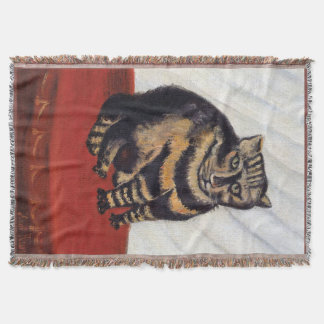Manta Tejida Henri Rousseau - El gato tigre ( Le Chat Tigre )