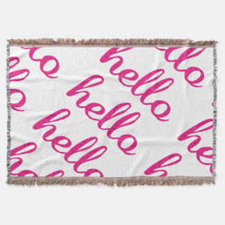 Manta Tejida Hola Cute Colorful Hello Gifts