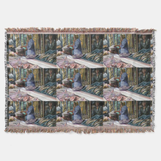 Manta Tejida Hombres del Desierto, Regalos del Mar, Jerusalén (Anverso)