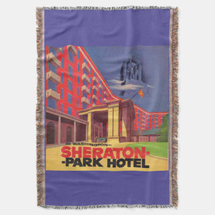 Manta Tejida hotel de parque de Sheraton de los años 50 -