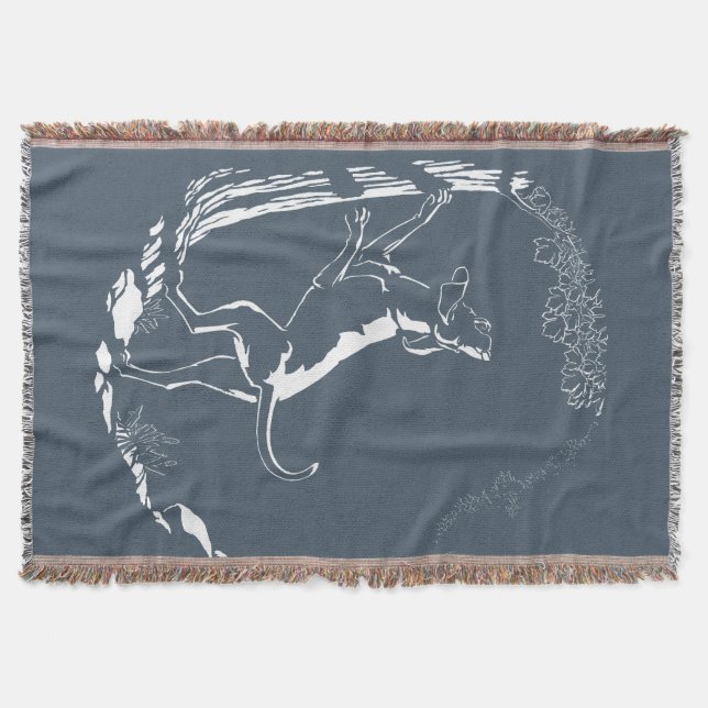 Manta Tejida Hound Dog Blanket Hunting Dog Art Throw Blanket (Anverso)