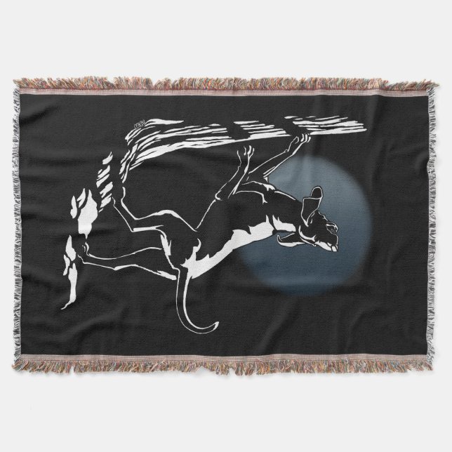 Manta Tejida Hound Dog Blanket Hunting Dog Art Throw Blanket (Anverso)