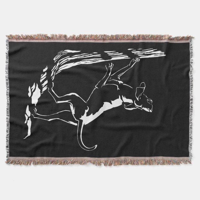 Manta Tejida Hound Dog Blanket Hunting Dog Art Throw Blanket (Anverso)