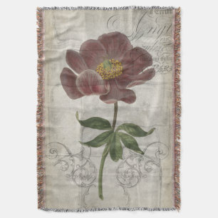 Manta Tejida I floral francés