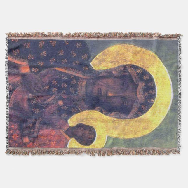 Manta Tejida Icono de Nuestra Señora de CzestochowaVirgen María (Anverso)