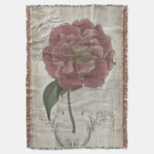 Manta Tejida III floral francés