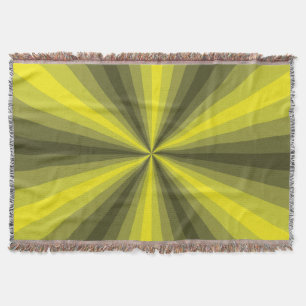 Manta Tejida Ilusión óptica: funda de hilado amarillo