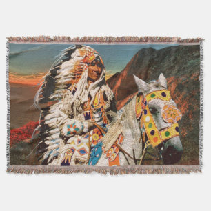 Manta Tejida Indio 1B Throw Blanket