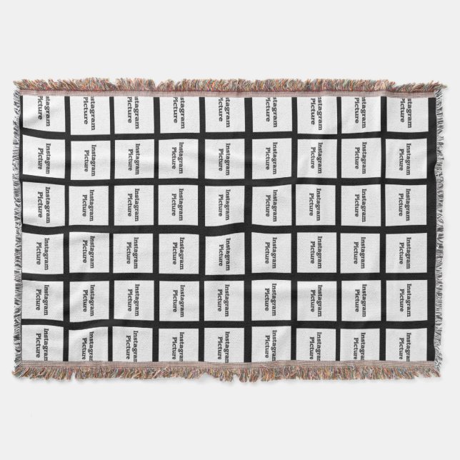 Manta Tejida Inserte las fotos o Instagram (Anverso)