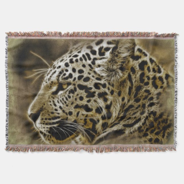 Manta Tejida Jaguar 1 Throw Blanket (Anverso)