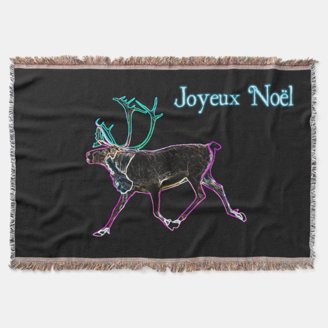 Manta Tejida Joyeux Noё l - Caribou Eléctrico (Anverso)