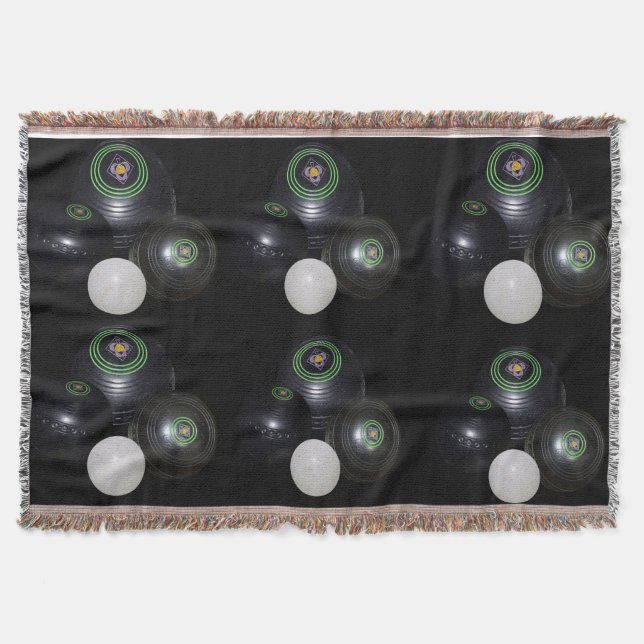 Manta Tejida Juguemos los bolos de hierba, (Anverso)