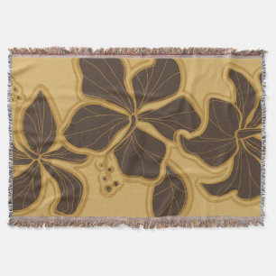 Manta Tejida Kailua Hibiscus Hawai Floral Throw Blanket