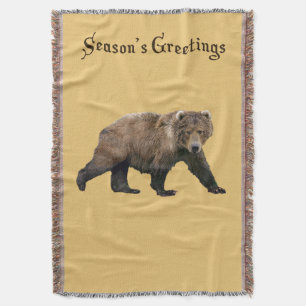 Manta Tejida Kodiak Bear