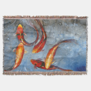 Manta Tejida Koi agraciado I