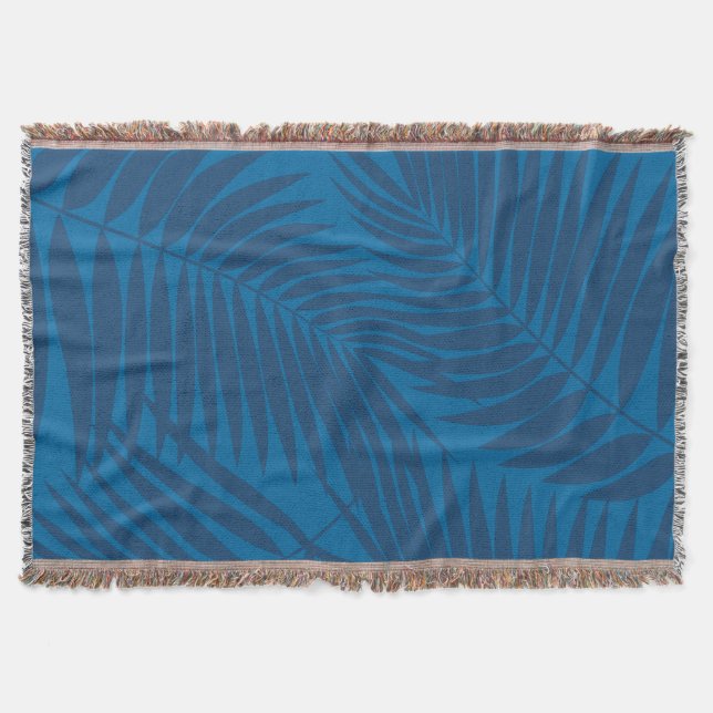 Manta Tejida Kona Palms Hawaiian Leaf Tropical (Anverso)