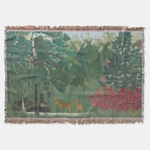 Manta Tejida La Cascada de Henri Rousseau, Arte Antiguo Fino