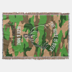 Manta Tejida "La caza está sobre" el regalo de boda de encargo