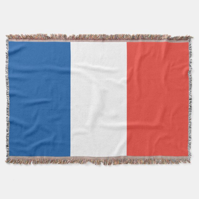 Manta Tejida La francés Francia de Vive de la bandera (Anverso)
