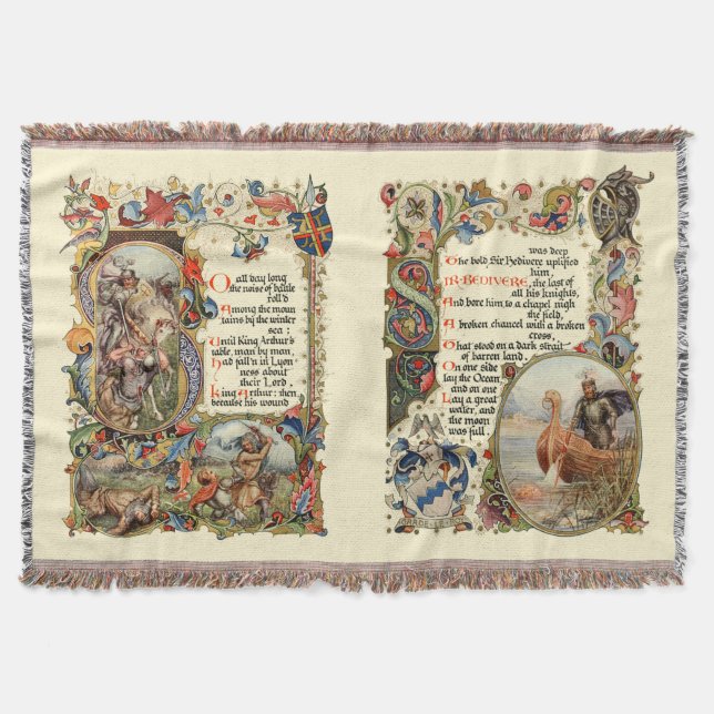 Manta Tejida La Historia De Las Alfombras Del Rey Arthur (Anverso)