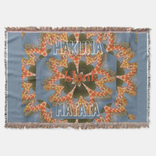 Manta Tejida La jirafa de Kaleidoscope Mandala: Resumen de arte