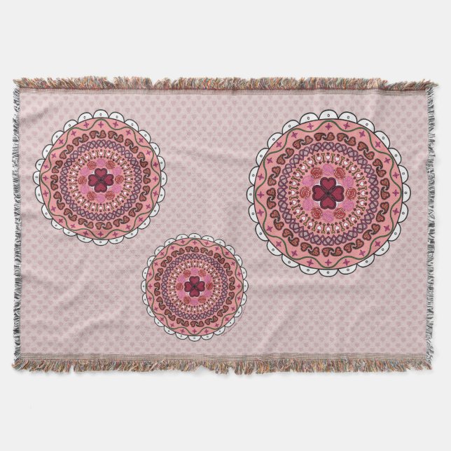 Manta Tejida Lacy El día de San Valentín Throw Blanket (Anverso)