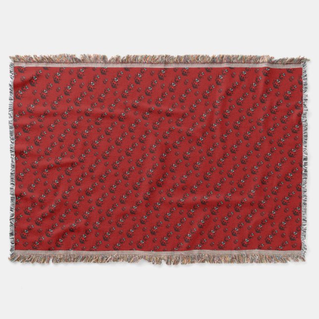 Manta Tejida Ladybug Blanket / Ladybird Tips Blankets (Anverso)
