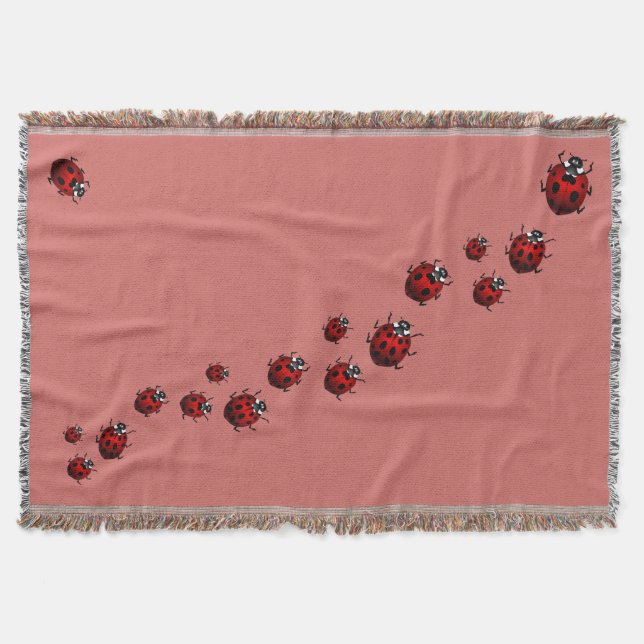 Manta Tejida Ladybug Blanket Ladybug / Ladybird Throw Blankets (Anverso)