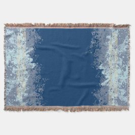 Manta Tejida Lanzamiento de patrón marino con estampado