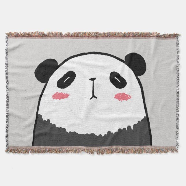 Manta Tejida Lazy Panda (Anverso)